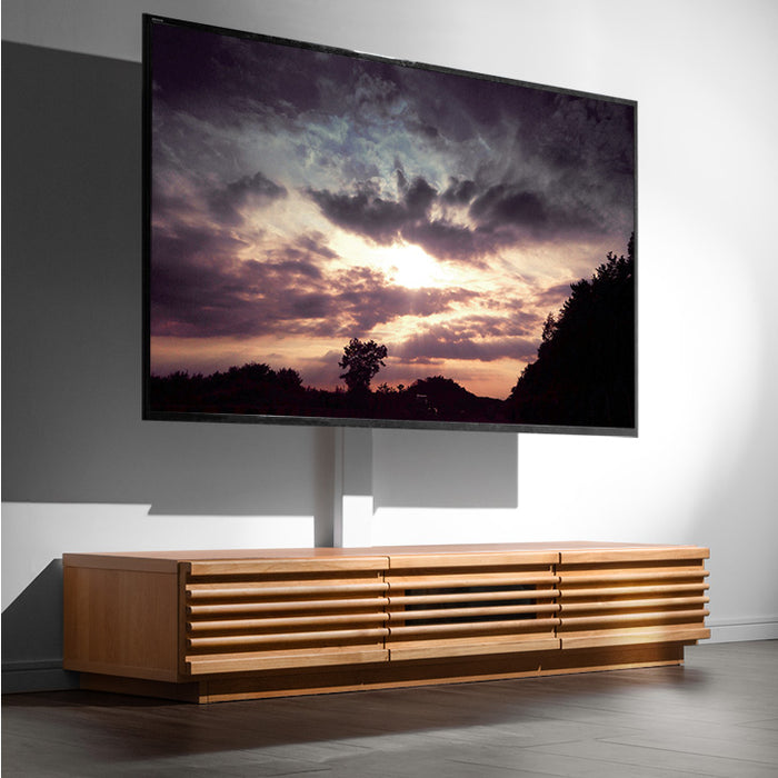 “置かない” テレビスタンド 完成品 日本製 上下/左右 首振り 32~65インチ対応  壁寄せ 【超大型商品】〔33010228〕