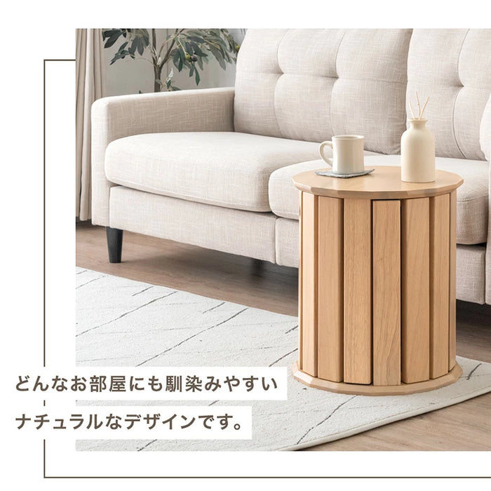 サイドテーブルになる スツール 天然木 4脚セット 完成品 スタッキング 木製 円形〔49600299〕