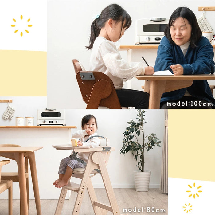 現役ママが考えた 折りたたみ ベビーチェア 天然木 テーブル 立ち上がり防止 5点式ベルト 高さ調整 足置き クッション 付き ハイチェア〔49600311〕