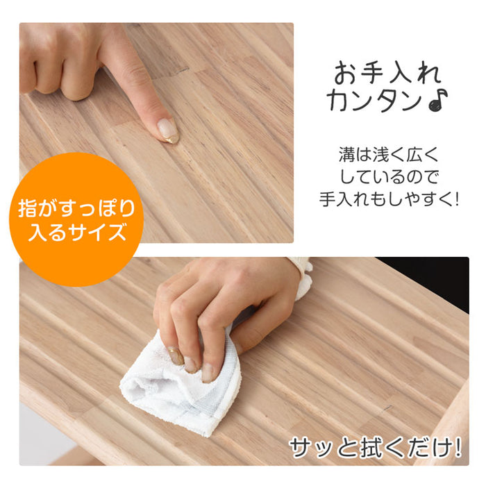 現役ママが考えた 踏み台 ステップ&スツール 2段 高さ調節 7段階 広め 天然木 安心の水性塗装 滑り止め〔49600837〕