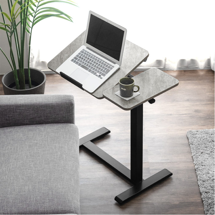 昇降デスク 無段階 角度調整 キャスター付き 高さ調整 昇降 昇降テーブル〔45400151〕