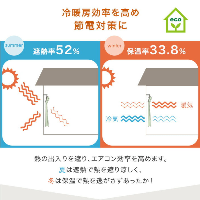 【幅100×丈178cm】完全遮光 カーテン 2枚セット 断熱 キルト裏地付き ドレープカーテン タッセル 既成 遮光 1級〔86500045〕