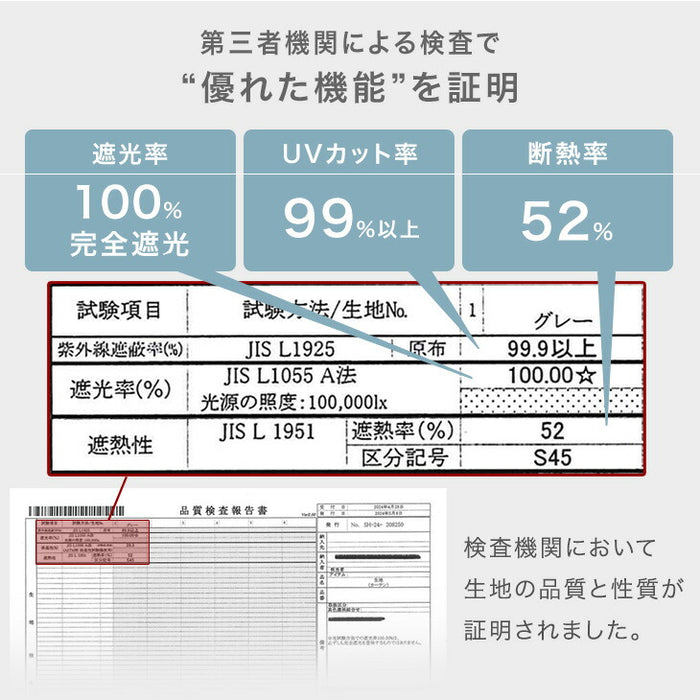 【幅100×丈178cm】完全遮光 カーテン 2枚セット 断熱 キルト裏地付き ドレープカーテン タッセル 既成 遮光 1級〔86500045〕