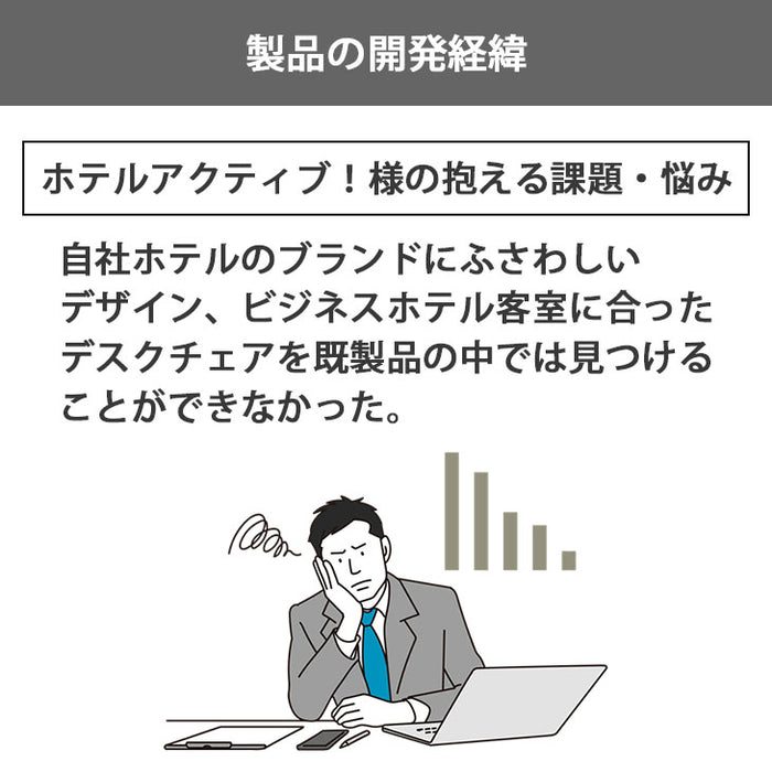 ホテル×家具EC!プロが考えた理想のデスクチェア コンチネンタルモダン スタイリッシュ オフィス *ホテルアクティブ!監修*〔4780001400〕