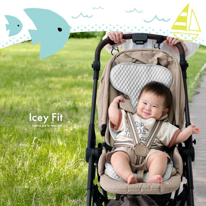 現役ママが考えた 冷感ベビーカーシート 洗える 接触冷感 熱中症対策 冷たい ベビーシート チャイルドシート〔85000009〕