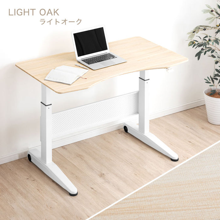 小柄さん専用! スタンディングデスク 幅120 デスク 高さ 62~98cm 楽々ワンタッチ昇降〔45400049〕