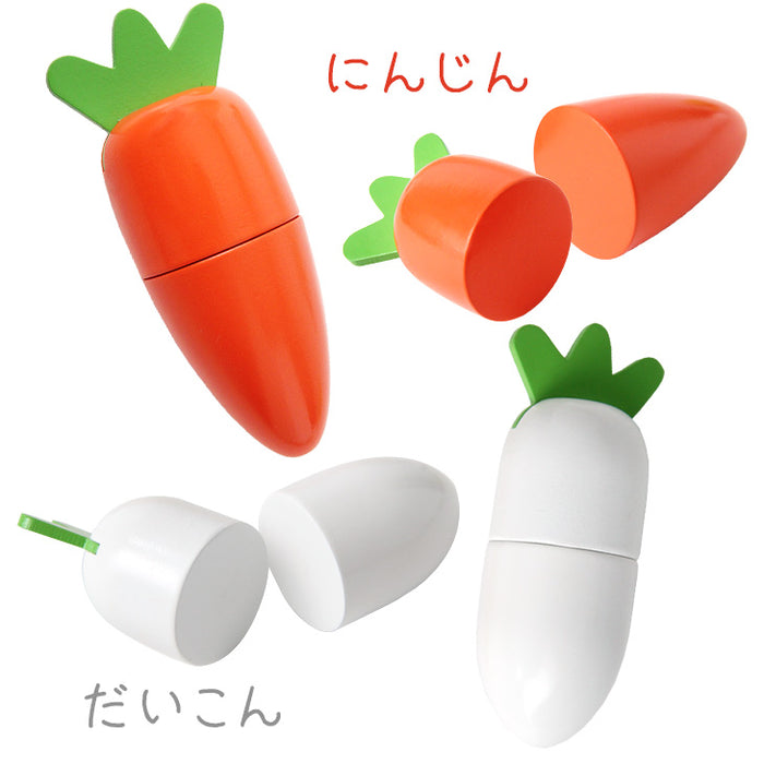 現役ママが考えた木製おままごとセット 12点 【マグネット埋め込み式で安全】 〔65700001〕