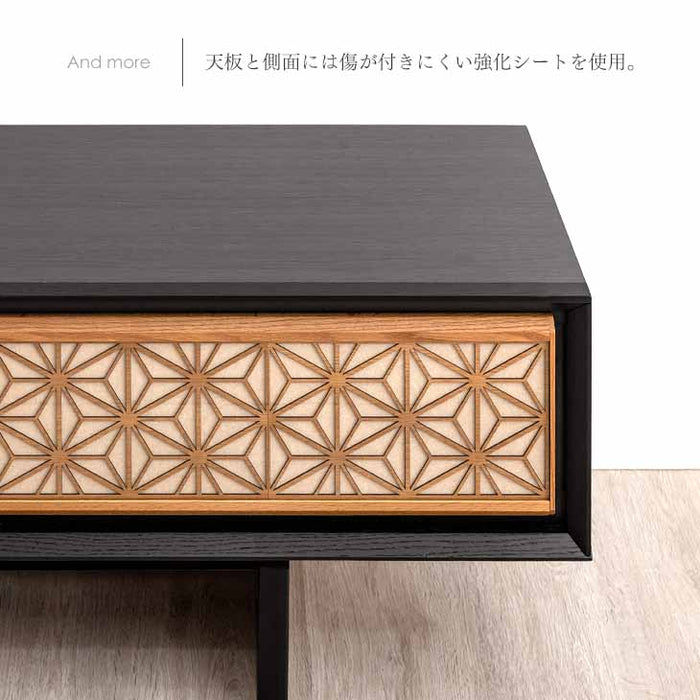 幅240cm 組子調デザイン テレビ台 国産 完成品  和風モダン【搬入設置込み】【超大型商品】〔39700012〕