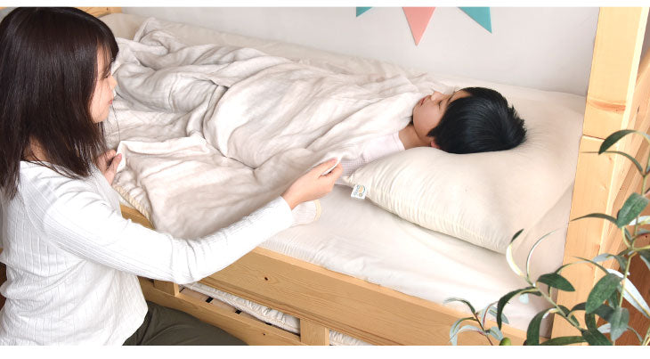 二段ベッド + キャスター付きベッド シングル対応 木製 スライド式 ロータイプ 親子ベッド【超大型商品】 〔49600004〕