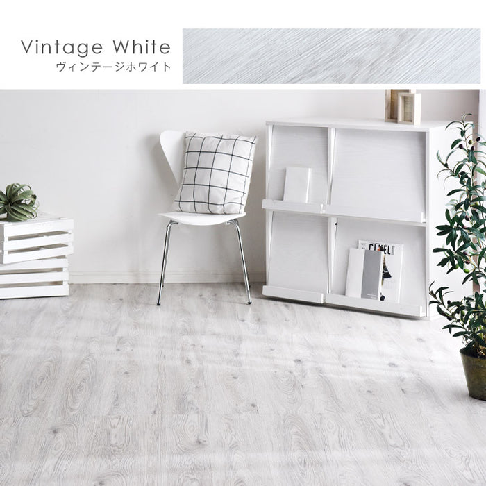 6畳分 フロアタイル はめ込み式 48枚入り 賃貸OK 床暖房対応 木目調〔57300003〕