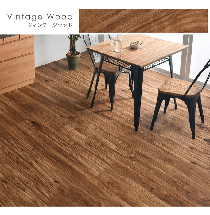 6畳分 フロアタイル はめ込み式 48枚入り 賃貸OK 床暖房対応 木目調〔57300003〕