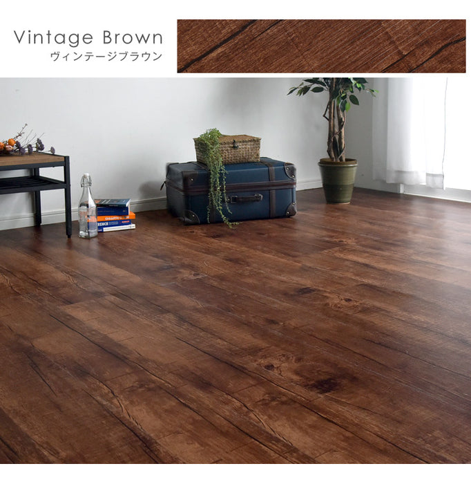 6畳分 フロアタイル はめ込み式 48枚入り 賃貸OK 床暖房対応 木目調〔57300003〕