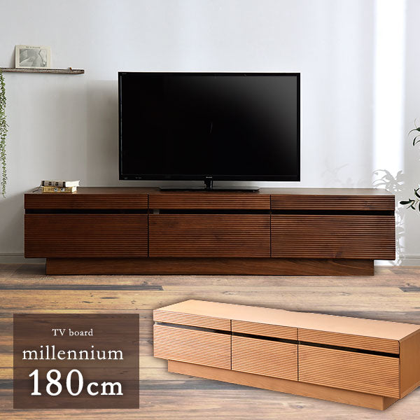 幅180cm 完成品 アルダー 無垢 テレビ台 木製 TV台【超大型商品】〔71020060〕