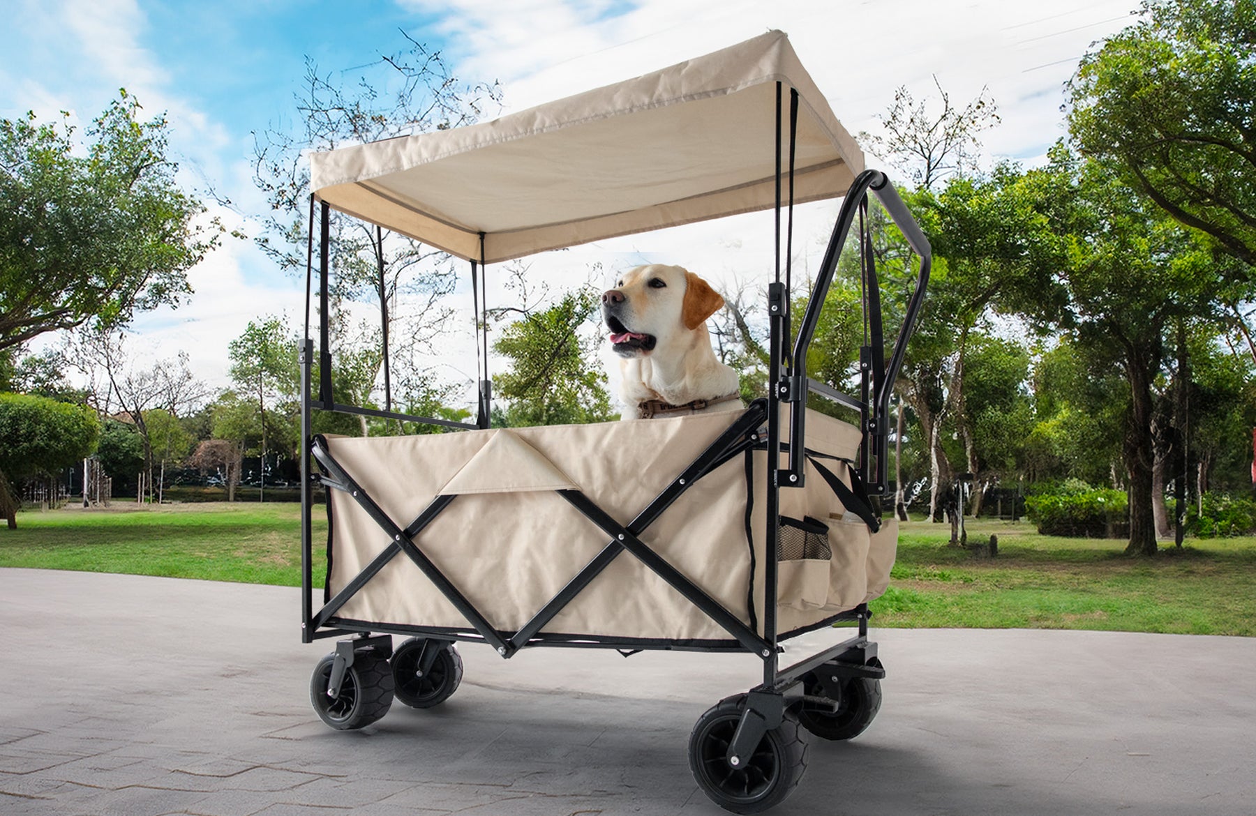 大型犬に対応したペットカートワゴン発売