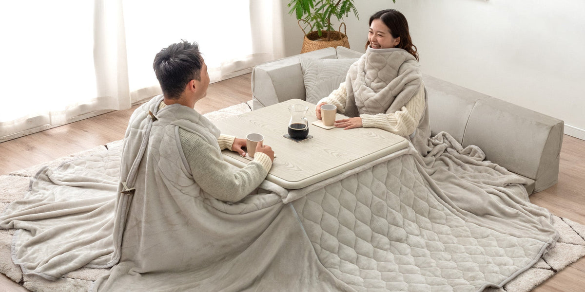 これからの時期に！こたつ掛け布団セット RASIK（ラシク） フランネル こたつ布団 2点セット こたつ掛布団 円形