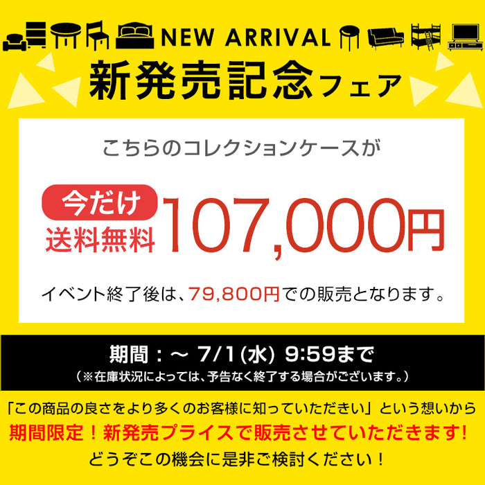 【新発売記念プライス】［12個セット］LEDライト付き コレクション シューズボックス 自動開閉 完成品 靴箱 ショーケース シューズラック コレクションケース 靴収納 収納ケース 飾り棚 リビング 玄関 収納〔00100163〕