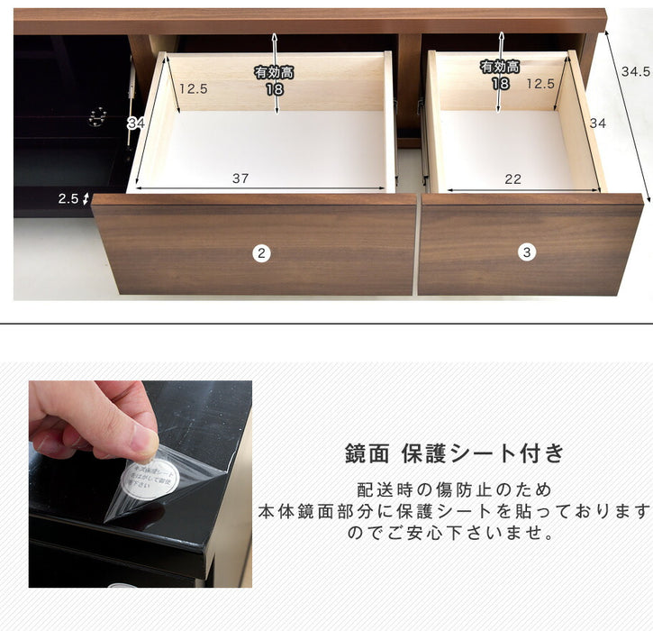 幅150cm テレビ台 ロータイプ 国産 完成品 *GOD-TG* 【超大型商品】〔01070300〕