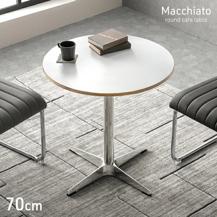 【新発売記念プライス】［70cm］円形 カフェテーブル 1本脚 コンパクト〔03300001〕