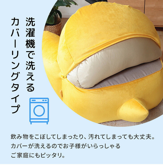 ポケモン コダック ソファ ビーズソファ 洗えるカバー ローソファ フロアソファ〔04400001〕
