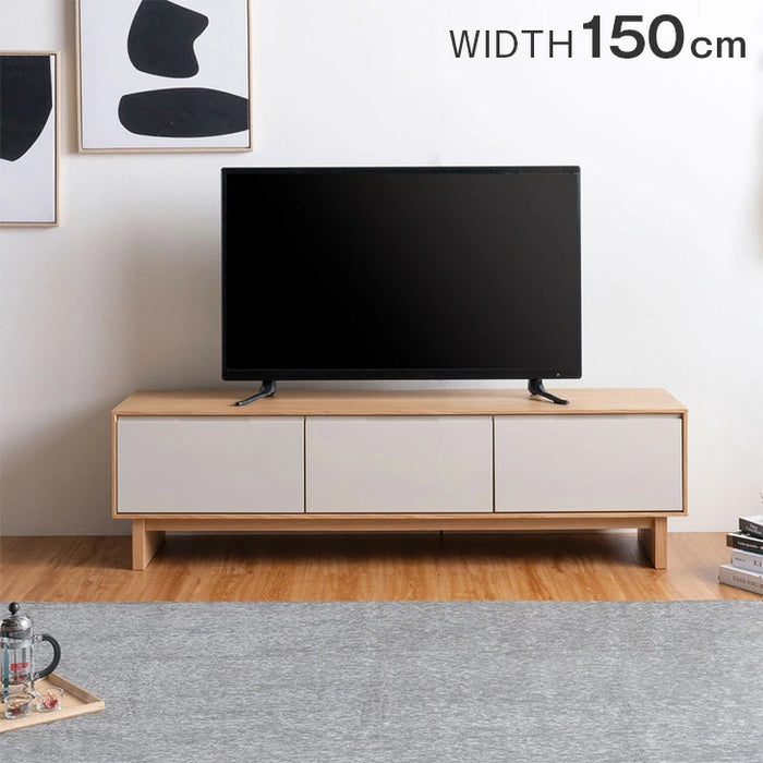 [幅150cm] テレビ台 完成品 天然木 TV台 ローボード 42型 50型 55型 収納 北欧 おしゃれ【超大型商品】〔07100001〕