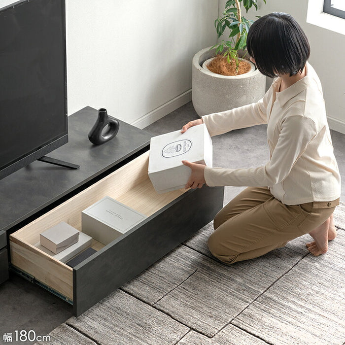 【新発売記念プライス】［幅180cm］テレビ台 完成品 木製 ロータイプ  収納【超大型商品】〔07100014〕
