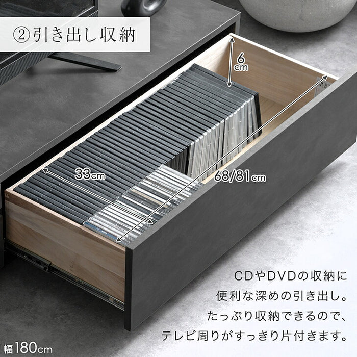 【新発売記念プライス】［幅180cm］テレビ台 完成品 木製 ロータイプ  収納【超大型商品】〔07100014〕