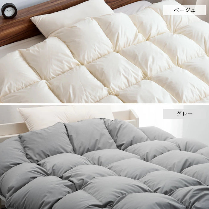 [ダブル] 増量1.7kg 羽毛布団 ホワイトダックダウン90％ CILシルバーラベル 350dp以上 かさ高145mm以上 日本製〔39100056〕