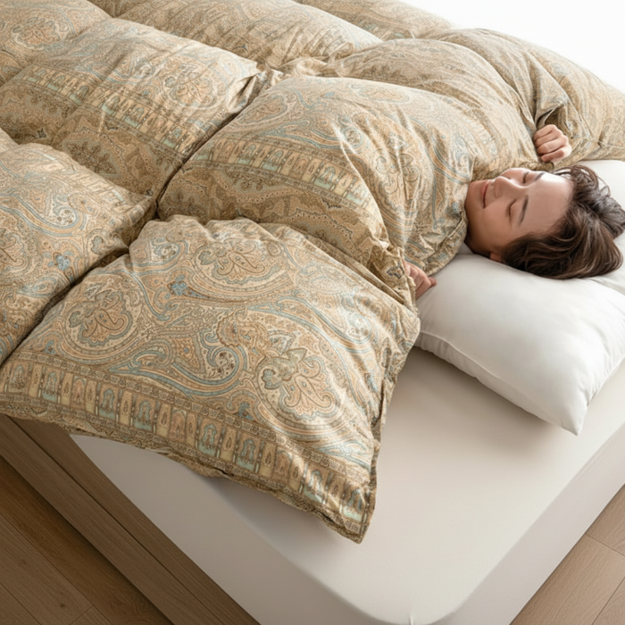 セミダブル] 大増量1.6kg 羽毛布団 ホワイトグースダウン93％ CIL