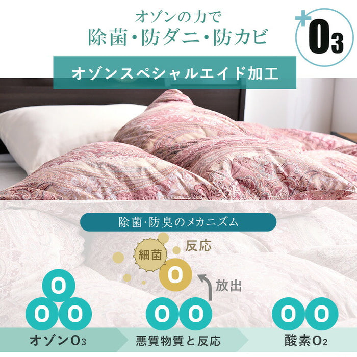 【BF限定プライス】[シングル] 大増量1.3kg 羽毛布団 ホワイトグースダウン93％ CILゴールドラベル 二層キルト 400dp以上 かさ高165mm以上 7年保証 日本製 〔10119043〕