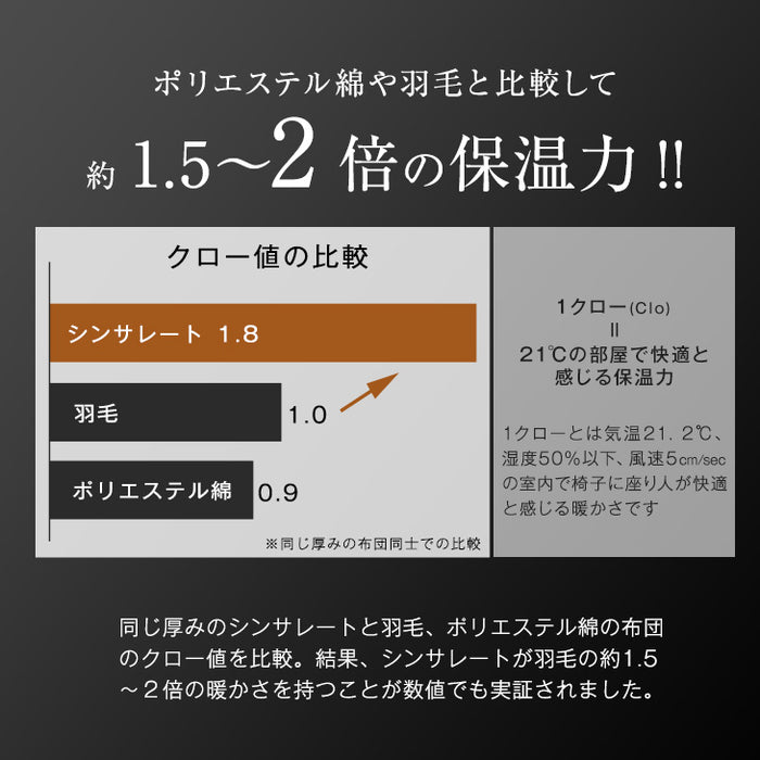 [ダブル] 掛け布団 日本製 3Mシンサレートウルトラ150全面使用 東レFT綿〔10419182〕