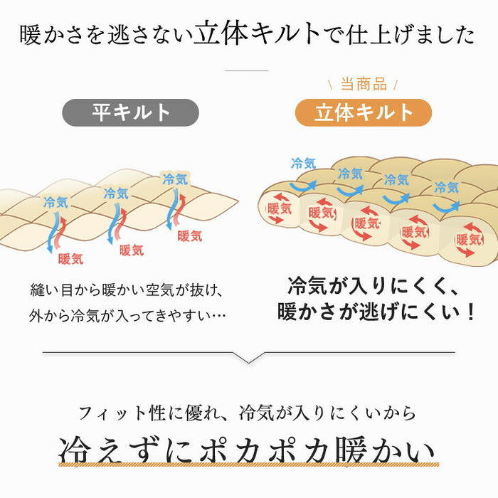 《2026スペシャル》［セミダブル］羽毛布団 洗える ダックダウン90％ 立体キルト 380dp以上 日本製 軽量 暖かい〔11100460〕