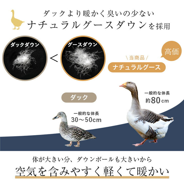 《2026スペシャル》［セミダブル］羽毛布団 柄任せ コインランドリーで洗える グースダウン93％ 日本製 収納ケース付き〔11100469〕