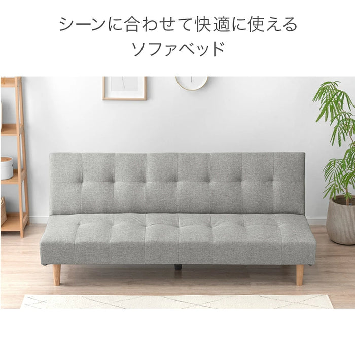 ［幅178cm］リクライニングソファベッド 3人掛け ローソファ 手動 リクライニング l字 ファブリック おしゃれ 北欧【超大型商品】〔11300001〕