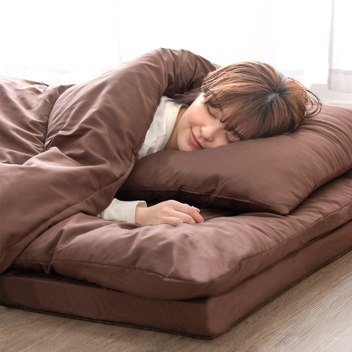 [ダブル] 全部洗える 高反発マットレス付 布団セット 6点セット 抗菌 防臭 洗濯OK 収納ケース〔81900164〕