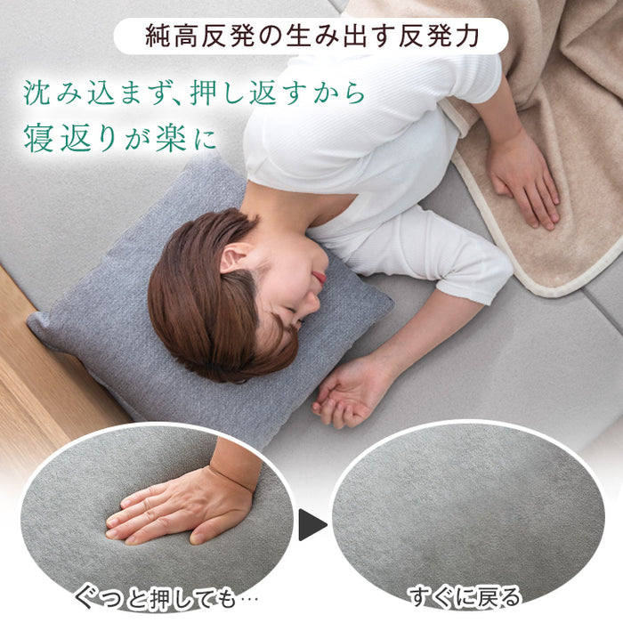 《シリーズ累計200万枚突破》［キング］「純」高反発マットレス 3つ折りタイプ 厚み10cm 洗えるカバー 折りたたみ エコテックス〔13810110〕