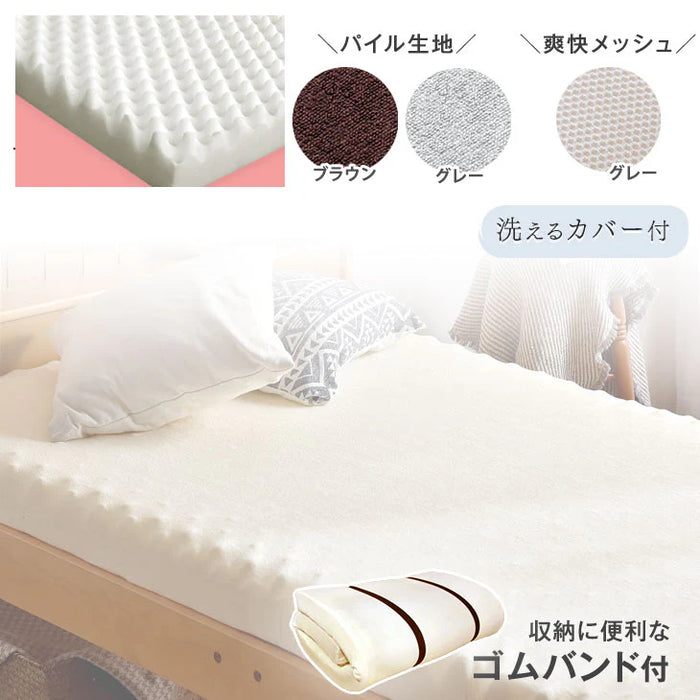 [セミダブル] ワンランク上の高密度25D 確かな品質「純」高反発(R) マットレス 極厚10cm 210N 硬め 高反発 エコテックス認証〔13810090〕