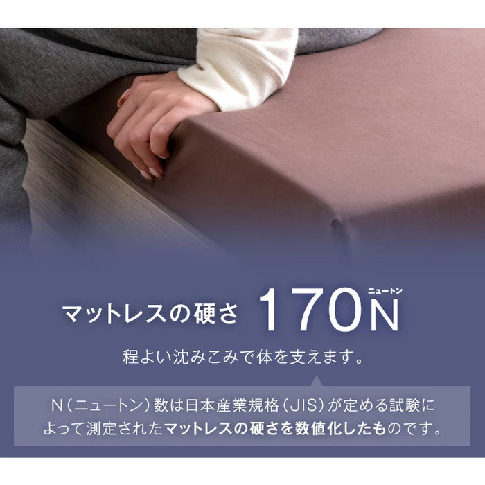 [クイーン]「純」 高反発 マットレス 厚さ8cm 収納バンド付 170N 超低ホル エコテックス認証〔43310056〕