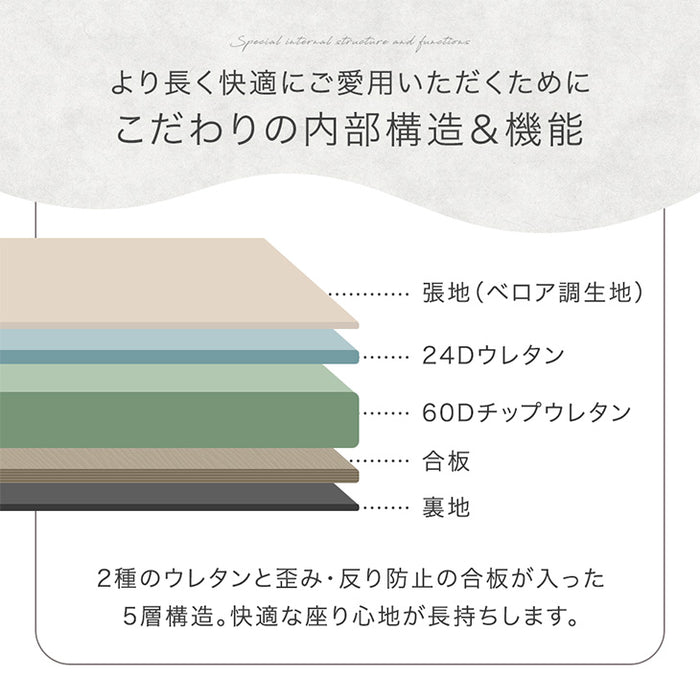 2脚セット カウンターチェア 背もたれ付き 疲れにくい 回転 昇降 フットレスト付き ベロア調〔14810086〕