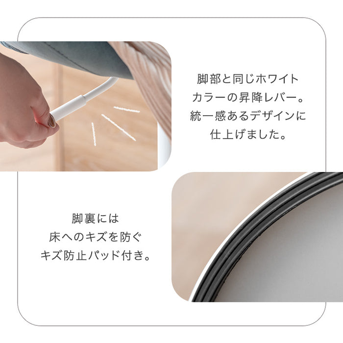 2脚セット カウンターチェア 背もたれ付き 疲れにくい 回転 昇降 フットレスト付き ベロア調〔14810086〕