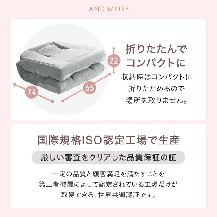 【新発売記念プライス】ランバーサポート付 座椅子 14段階リクライニング 5段階 フットレスト コンパクト 折りたたみ  〔15200126〕