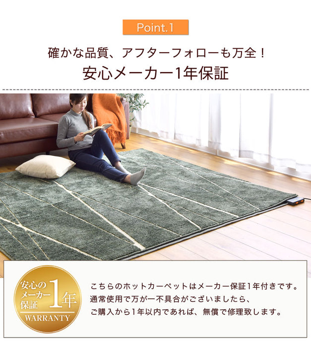 4畳 2点セット ラグ 200×300cm + ホットカーペット 195×290cm〔21700029〕