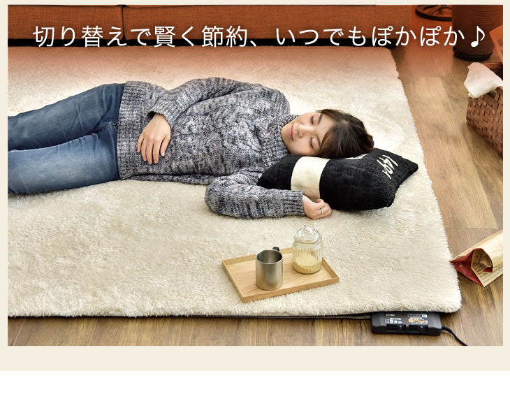[4畳用]ホットカーペット 単品 195×290 暖房面3面切り替え 〔21700022〕