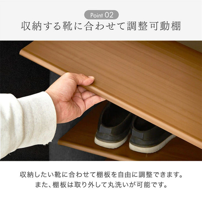 ［幅50］シューズボックス 国産 完成品 ミラー付き 消臭機能付 姿見 下駄箱 ハイタイプ 玄関収納 靴箱【超大型商品】〔17010108〕