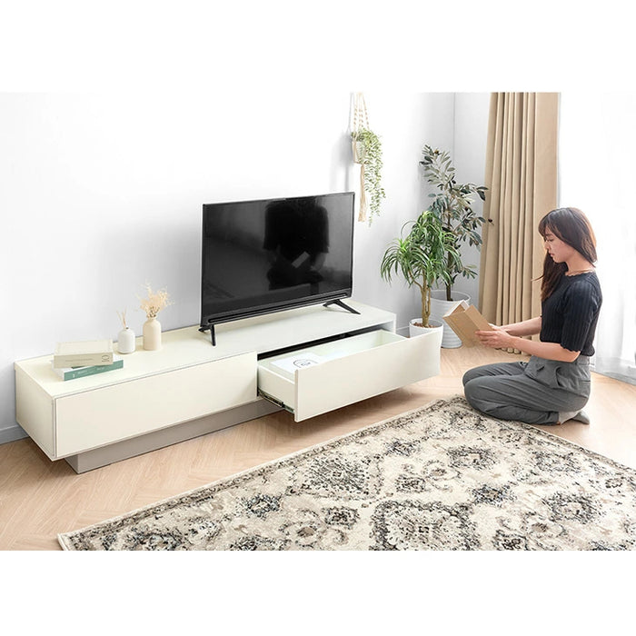 ［幅180］テレビ台 完成品 日本製 大川家具 ローボード 引き出し 収納 ツートン バイカラー おしゃれ【超大型商品】〔17100083〕
