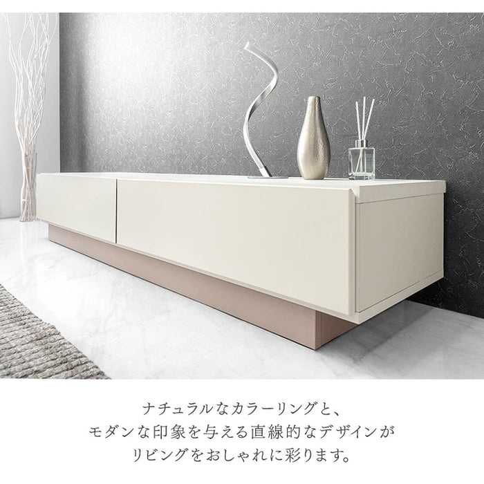 ［幅179］テレビ台 完成品 日本製 大川家具 ローボード 引き出し 収納 ツートン バイカラー おしゃれ【超大型商品】〔17100083〕