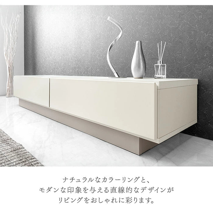 ［幅180］テレビ台 完成品 日本製 大川家具 ローボード 引き出し 収納 ツートン バイカラー おしゃれ【超大型商品】〔17100083〕