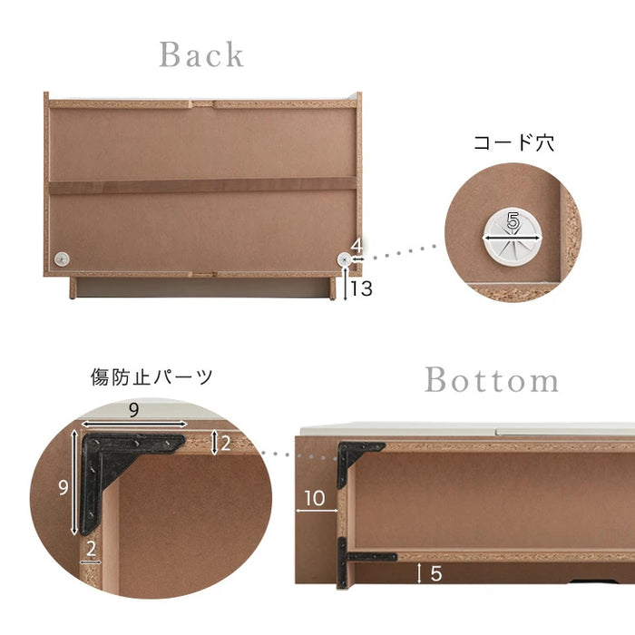 [幅119cm] サイドボード 日本製 完成品 キャビネット大容量 サイドチェスト 扉付き 3段 飾り棚 リビング収納  北欧 おしゃれ 大川家具【超大型商品】〔17100084〕