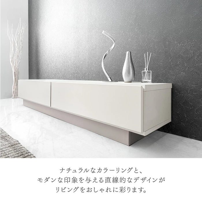 【薄型】［幅180］テレビ台 完成品 日本製 引き出し収納 スライドレール ローボード 北欧【超大型商品】〔17100093〕