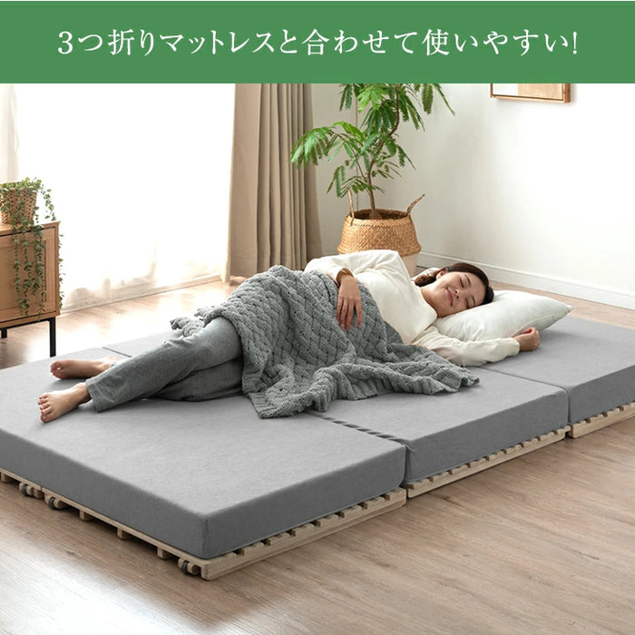 【新発売記念プライス】［セミシングル（幅60）］ 3つ折り すのこベッド 桐 すのこマット カビ対策 湿気対策 ベッド すのこ〔17600180〕