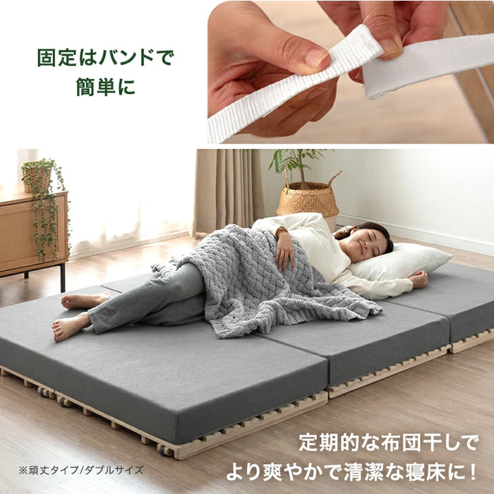 【新発売記念プライス】［セミシングル（幅60）］ 3つ折り すのこベッド 桐 すのこマット カビ対策 湿気対策 ベッド すのこ〔17600180〕